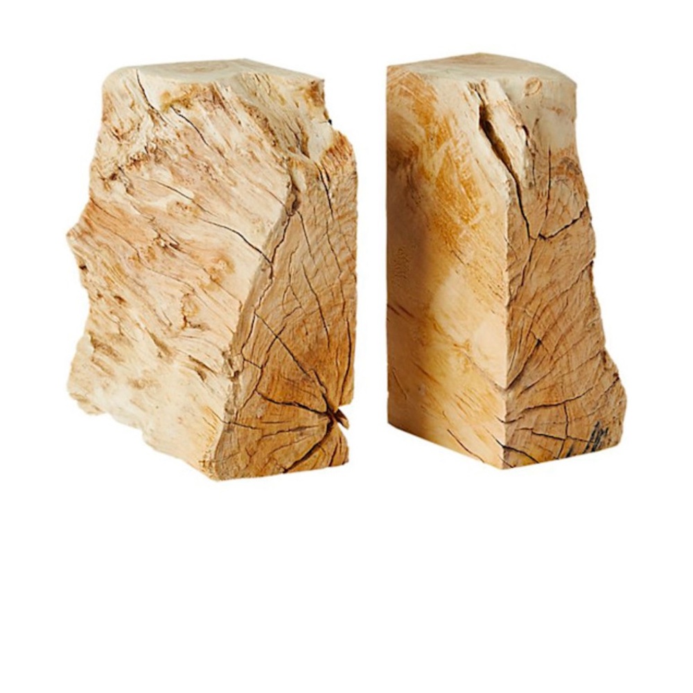 CB2 Teak Bookends